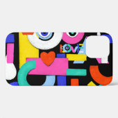 Abstrakte Liebe, Augen: farbiges Muster Case-Mate iPhone Hülle (Rückseite (Horizontal))