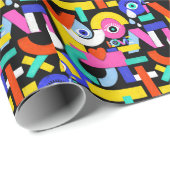 Abstrakte Liebe, Augen: farbiges Muster Geschenkpapier (Rolleneckpunkt)