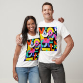 Abstrakte Liebe, Augen: farbiges Muster T-Shirt (Unisex)