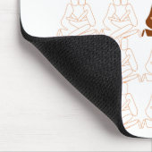 Abstrakte Liebe braun und braun Kontur Mousepad (Ecke)