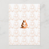 Abstrakte Liebe braun und braun Kontur Postkarte (Vorderseite)