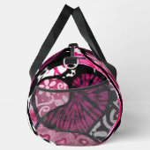 Abstrakte Liebe Herzrosa florale Polka Dosen Schwa Duffle Bag (Rechts)