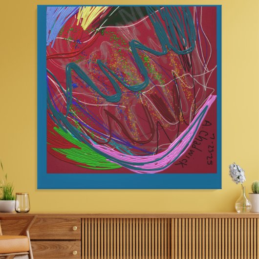 Abstrakte Liebe Leinwanddruck (Insitu (Wohnzimmer))