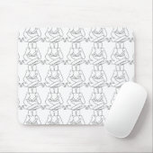 Abstrakte Liebe, schwarze Kontur Mousepad (Mit Mouse)