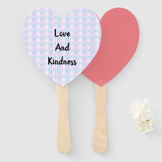 Abstrakte Liebe und Freundlichkeit miteinander ver Fächer (Vorne und Hinten)