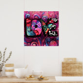 Abstrakte Liebe Word Graffiti Valentine Poster (Küche)