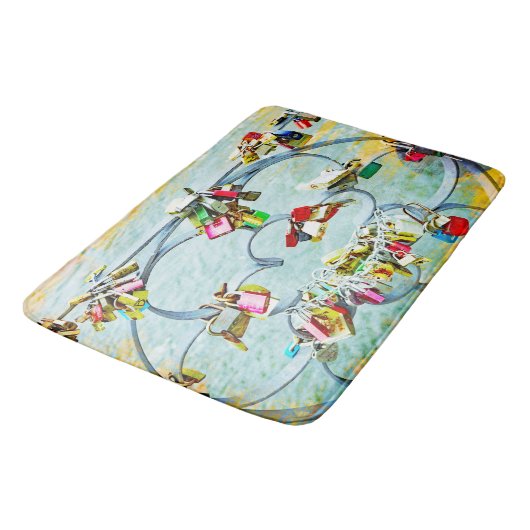 Abstrakte Lieben, modern Badematte (Schrägansicht)