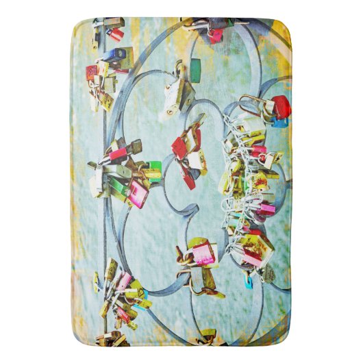 Abstrakte Lieben, modern Badematte (Vorderseite Vertikal)