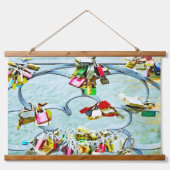 Abstrakte Lieben, modern Wandteppich Mit Holzrahmen (Vorne)