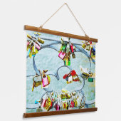 Abstrakte Lieben, modern Wandteppich Mit Holzrahmen (Gewinkelt)