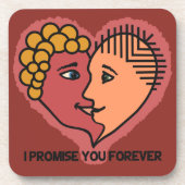 Abstrakte Liebhaber Untersetzer (Vorderseite)