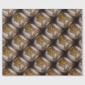 Abstrakte Liebhaber zeitgenössischer Kunst in Ocke Geschenkpapier (Flach)