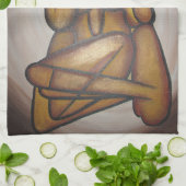 Abstrakte Liebhaber zeitgenössischer Kunst in Ocke Handtuch (Gefaltet)