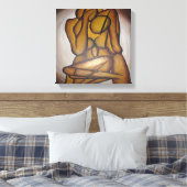 Abstrakte Liebhaber zeitgenössischer Kunst in Ocke Leinwanddruck (Insitu (Schlafzimmer))