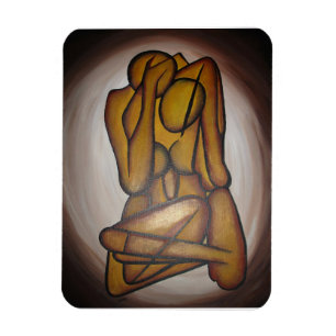 Abstrakte Liebhaber zeitgenössischer Kunst in Ocke Magnet