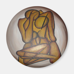 Abstrakte Liebhaber zeitgenössischer Kunst in Ocke Magnet