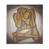 Abstrakte Liebhaber zeitgenössischer Kunst in Ocke Notizblock (Vorderseite)