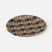 Abstrakte Liebhaber zeitgenössischer Kunst in Ocke Pappteller (Schrägansicht)