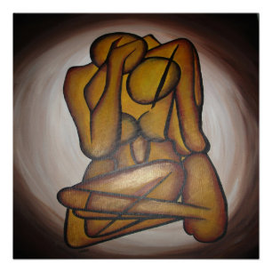 Abstrakte Liebhaber zeitgenössischer Kunst in Ocke Poster