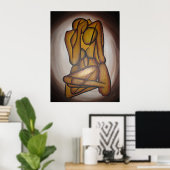 Abstrakte Liebhaber zeitgenössischer Kunst in Ocke Poster (Heimbüro)