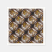 Abstrakte Liebhaber zeitgenössischer Kunst in Ocke Serviette (Vorderseite)