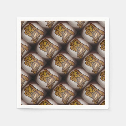 Abstrakte Liebhaber zeitgenössischer Kunst in Ocke Serviette (Vorderseite)