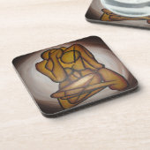 Abstrakte Liebhaber zeitgenössischer Kunst in Ocke Untersetzer (Linke Seite)