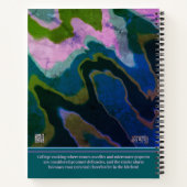 Abstrakte Lieblingsspeise Uni Modernes Grünes Reze Notizblock (Rückseite)