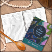 Abstrakte Lieblingsspeise Uni Modernes Grünes Reze Notizblock