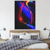 Abstrakte Lights Schwarze Leinwand (Insitu (Schlafzimmer))