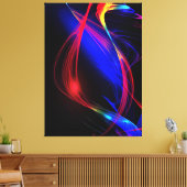 Abstrakte Lights Schwarze Leinwand (Insitu (Wohnzimmer))