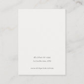 Abstrakte Lila Aquarellfarbe 3 Ohrenanzeige Visitenkarte (Rückseite)