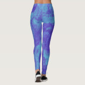 Abstrakte Lila Blaudiffusion Leggings (Rückseite)