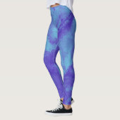 Abstrakte Lila Blaudiffusion Leggings (Links)