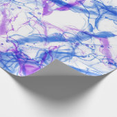 Abstrakte Lila Blaue Weißalkohol Kunst Geschenkpapier (Ecke)