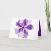 Abstrakte Lila Blume Karte (Rückseite)