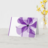 Abstrakte Lila Blume Karte (Gelbe Blume)