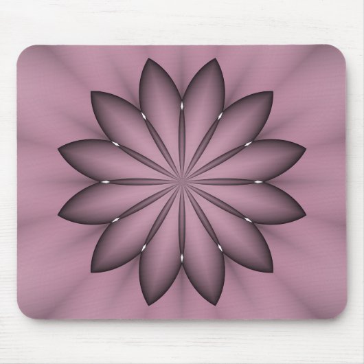Abstrakte Lila Blume Mousepad (Vorne)