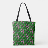 Abstrakte lila Blume Tasche (Rückseite)