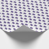 Abstrakte lila Blumen-Doodle-Kunst Geschenkpapier (Ecke)