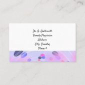 Abstrakte Lila Bohnen Ärztliche Ernennung Terminkarte (Rückseite)