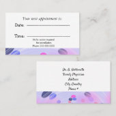 Abstrakte Lila Bohnen Ärztliche Ernennung Terminkarte (Vorne/Hinten)