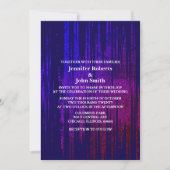 Abstrakte Lila Dunkelnacht Blue Boho Trendy Weddin Einladung (Vorderseite)