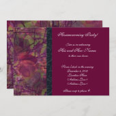 Abstrakte Lila Einladung (Vorne/Hinten)