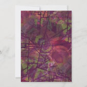 Abstrakte Lila Einladung (Rückseite)