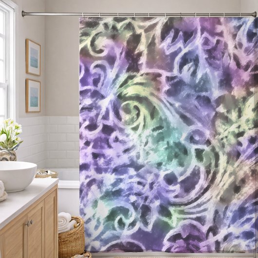Abstrakte lila Farbtöne Design Duschvorhang