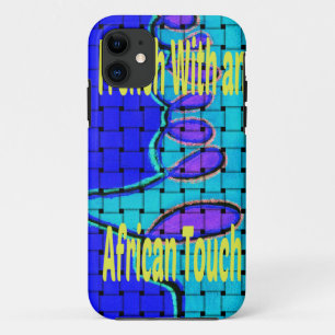 Abstrakte Lila Form des Blue African Woven Case-Mate iPhone Hülle