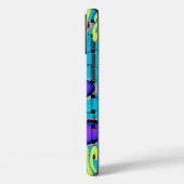 Abstrakte Lila Form des Blue African Woven Case-Mate iPhone Hülle (Rückseite / Links)