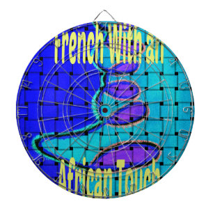 Abstrakte Lila Form des Blue African Woven Dartscheibe