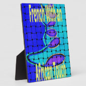 Abstrakte Lila Form des Blue African Woven Fotoplatte (Seite)